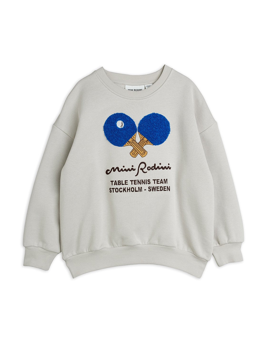 Mini Rodini Table Tennis Chenille Sweatshirt - Grey