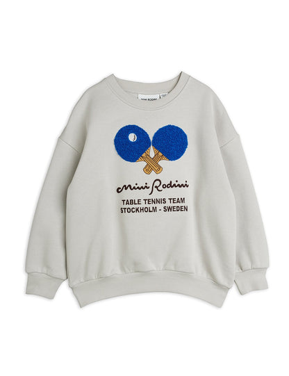 Mini Rodini Table Tennis Chenille Sweatshirt - Grey