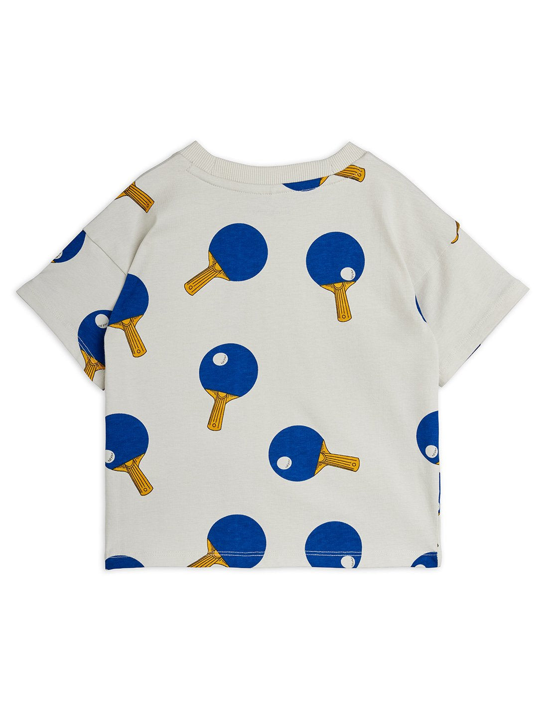 Mini Rodini Table Tennis Aop Short Sleeve Tee - Grey
