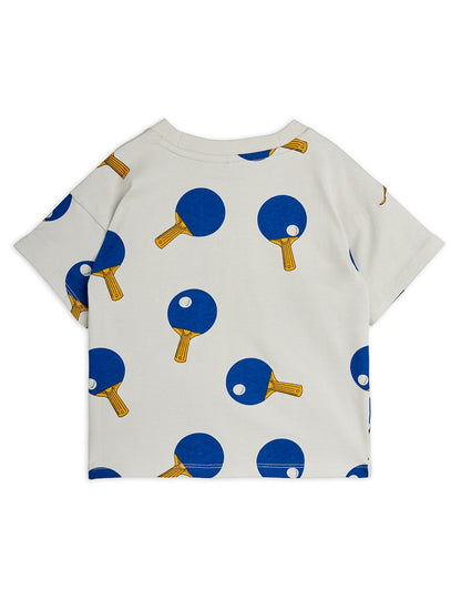 Mini Rodini Table Tennis Aop Short Sleeve Tee - Grey