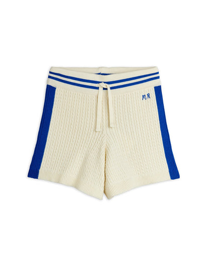 Mini Rodini Cable Knit Shorts - Off White