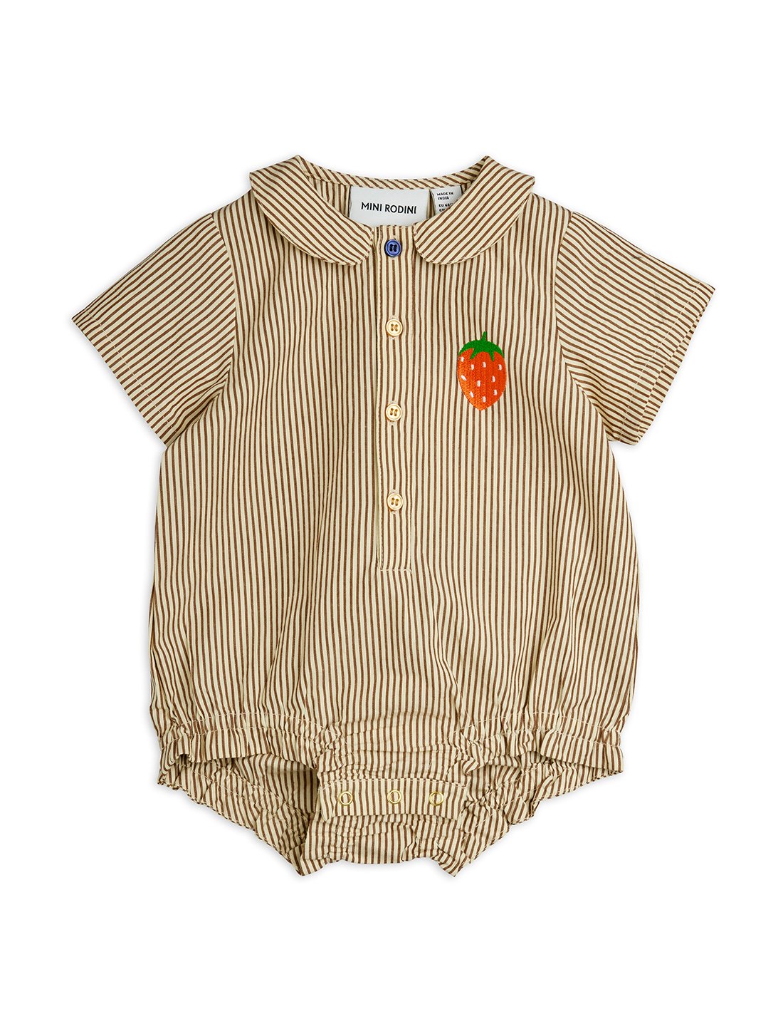 Mini Rodini Poplin Yd Woven Body - Brown