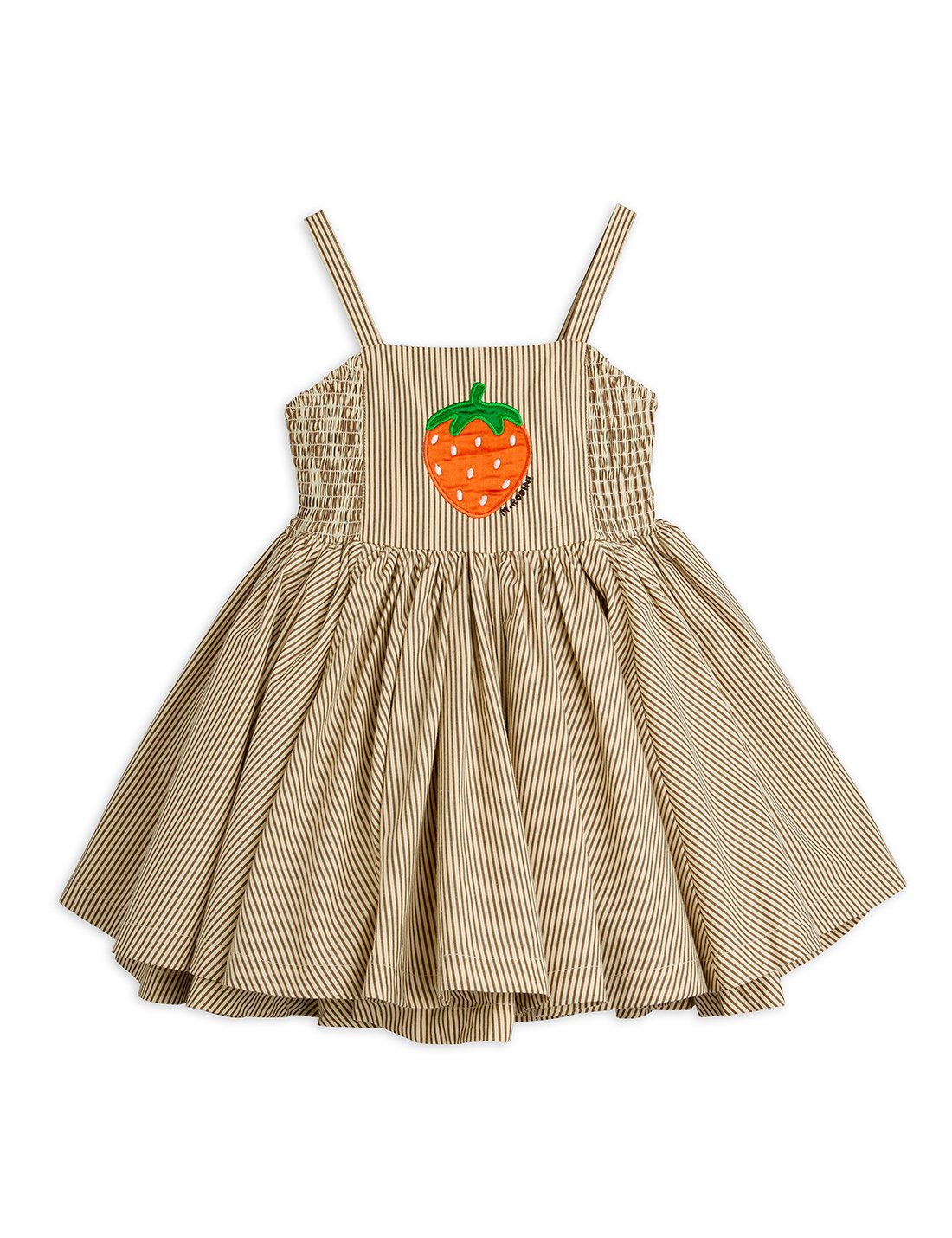 Mini Rodini Poplin Yd Smock Dress - Brown