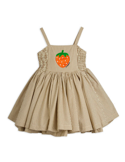 Mini Rodini Poplin Yd Smock Dress - Brown