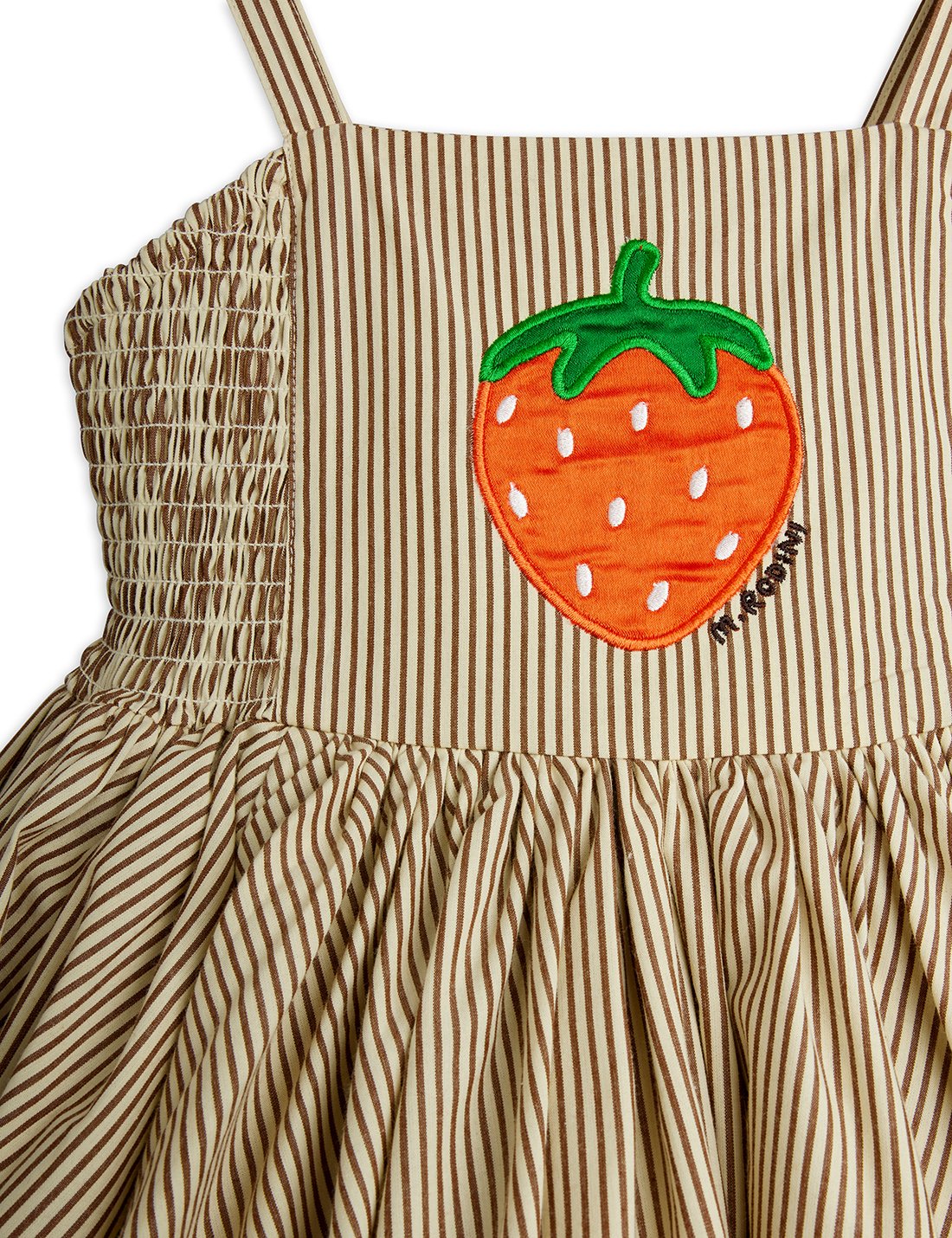 Mini Rodini Poplin Yd Smock Dress - Brown