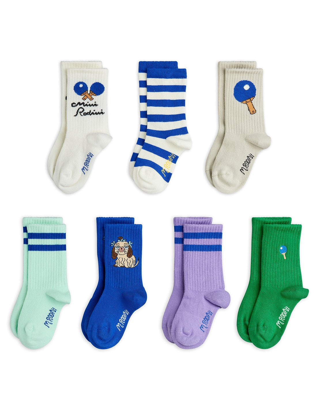 Mini Rodini Table Tennis 7-pack Socks