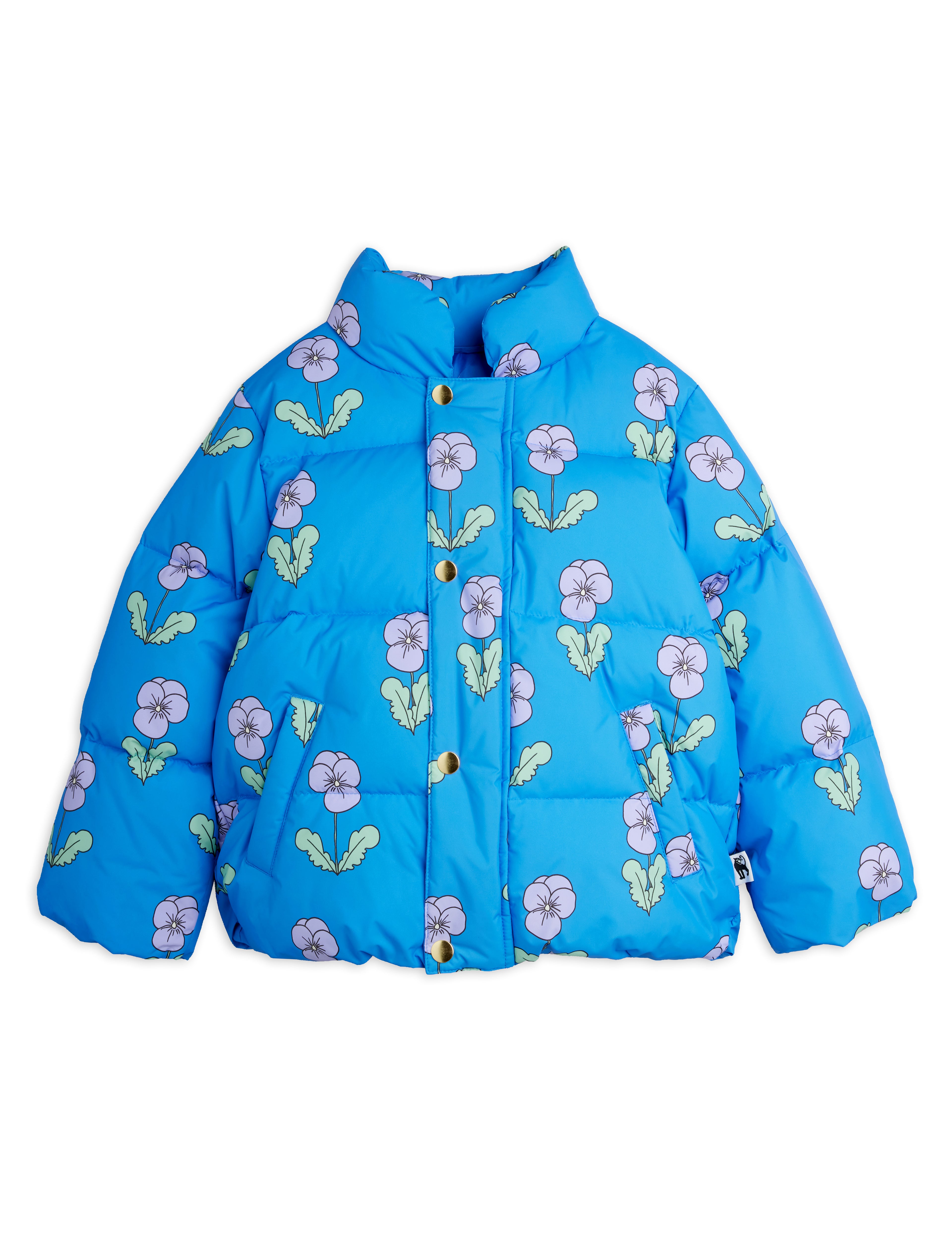 Mini Rodini Violas Aop Citypuffer - Blue