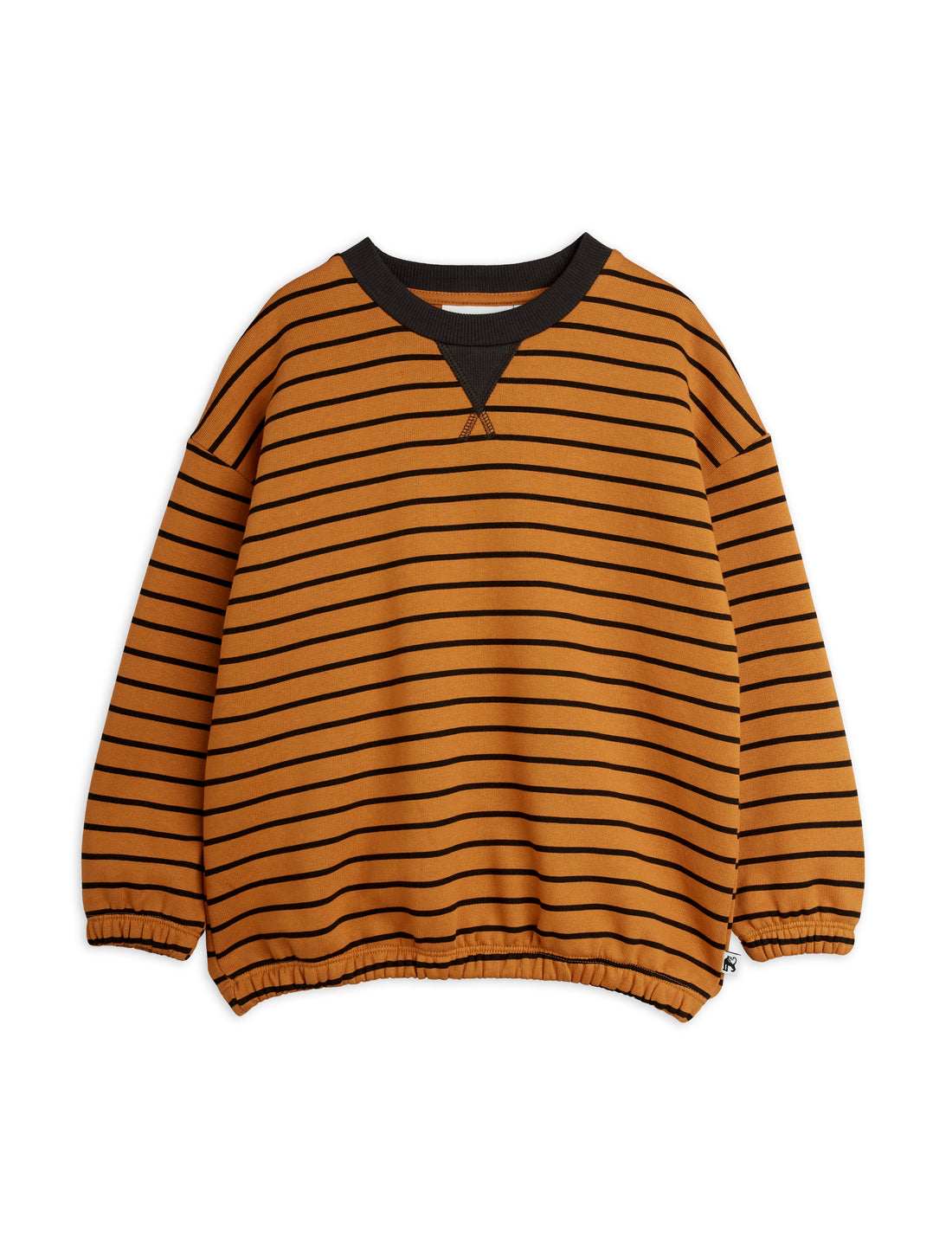 Mini Rodini Striped Aop Sweatshirt - Brown