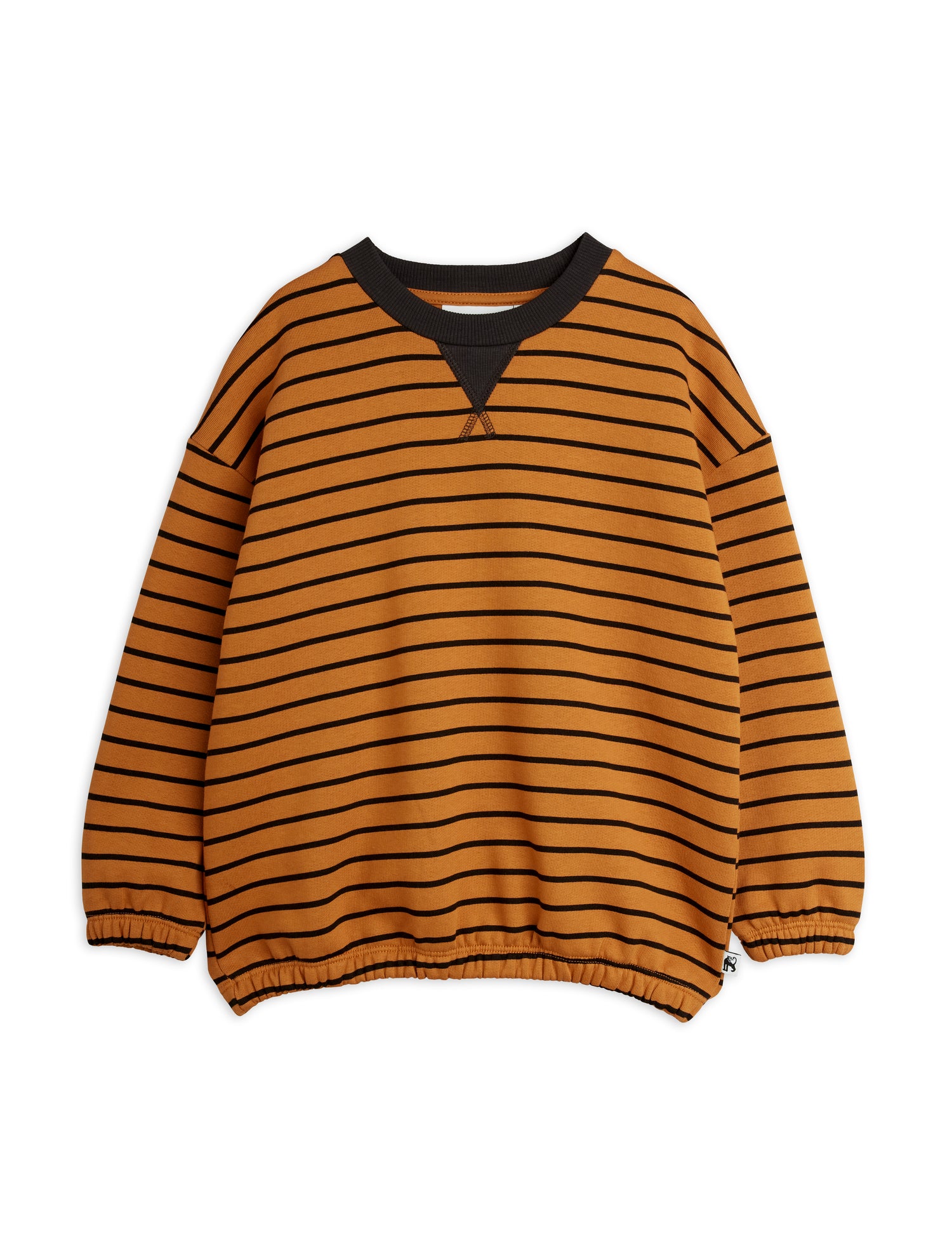 Mini Rodini Striped Aop Sweatshirt - Brown