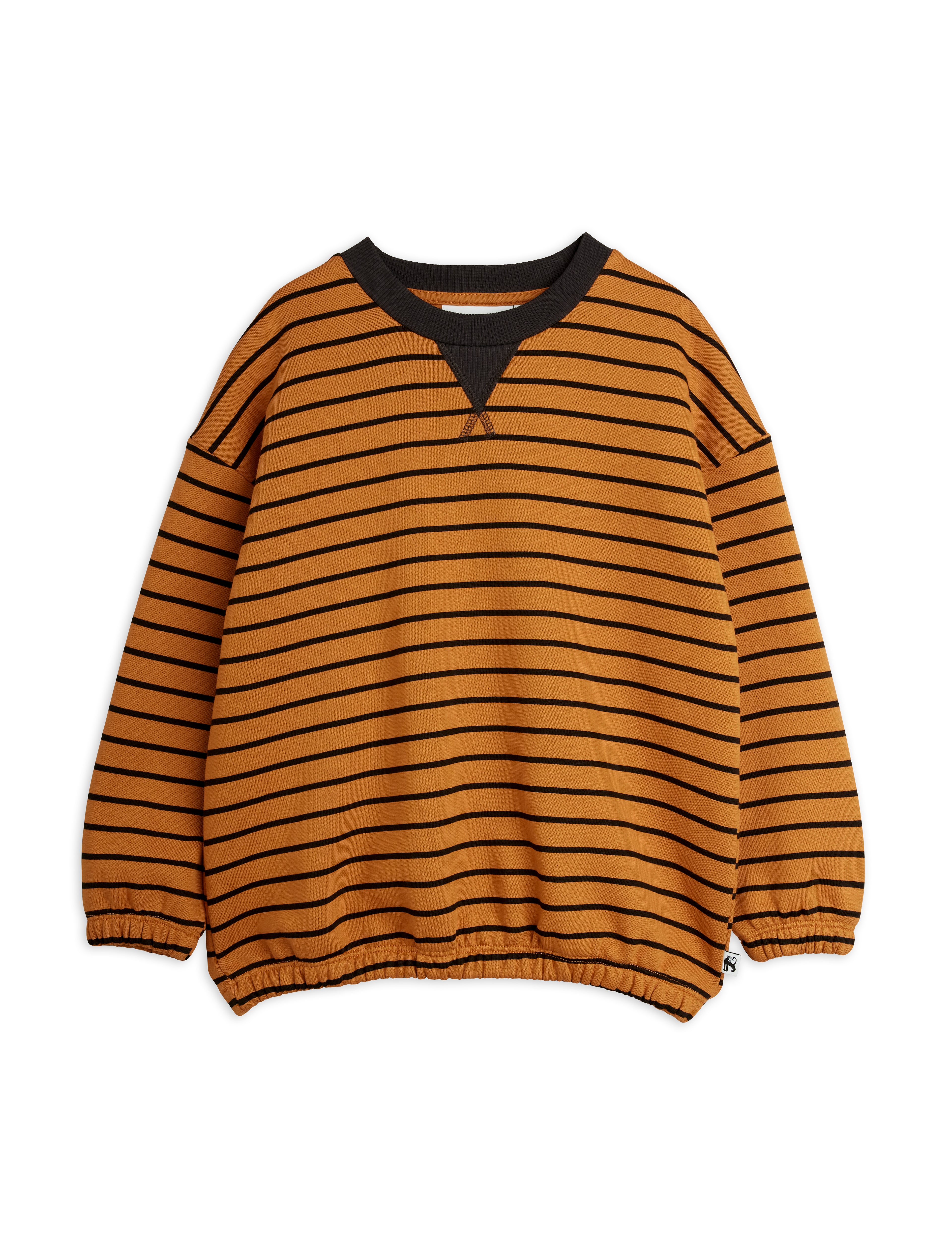 Mini Rodini Striped Aop Sweatshirt - Brown