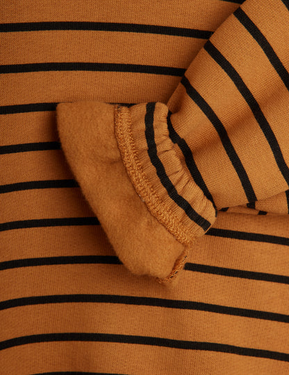 Mini Rodini Striped Aop Sweatshirt - Brown