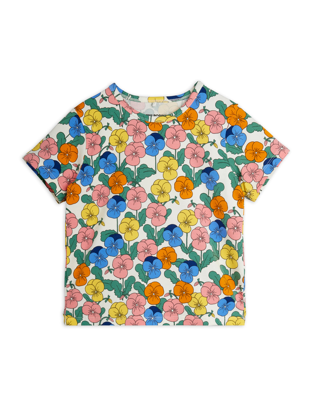 Mini Rodini Violas Aop Short Sleeve Tee - Multi