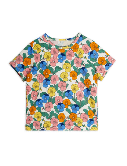 Mini Rodini Violas Aop Short Sleeve Tee - Multi
