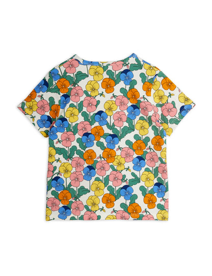 Mini Rodini Violas Aop Short Sleeve Tee - Multi