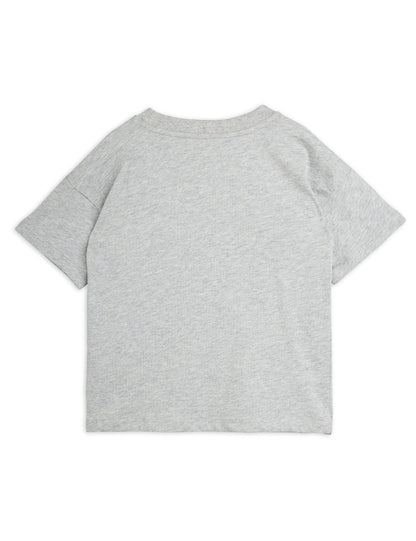 Mini Rodini Heart Application Short Sleeve Tee - Grey