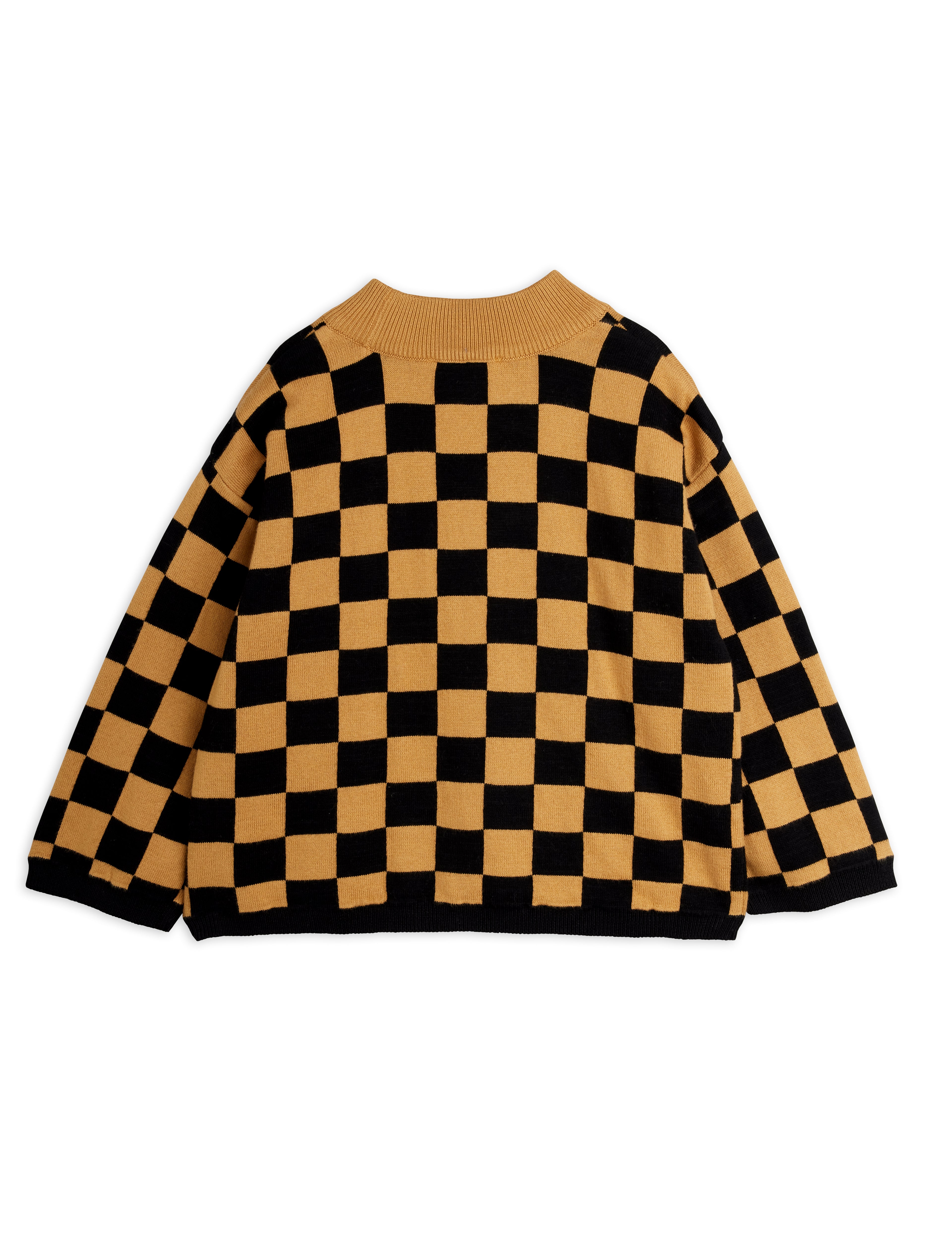 Mini Rodini Chess Check Knitted Sweater - Brown