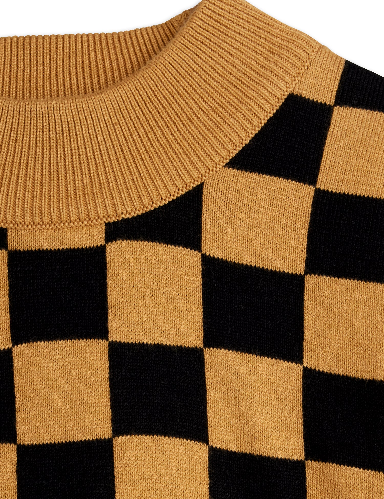 Mini Rodini Chess Check Knitted Sweater - Brown
