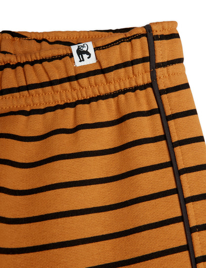 Mini Rodini Striped Aop Sweatpants - Brown
