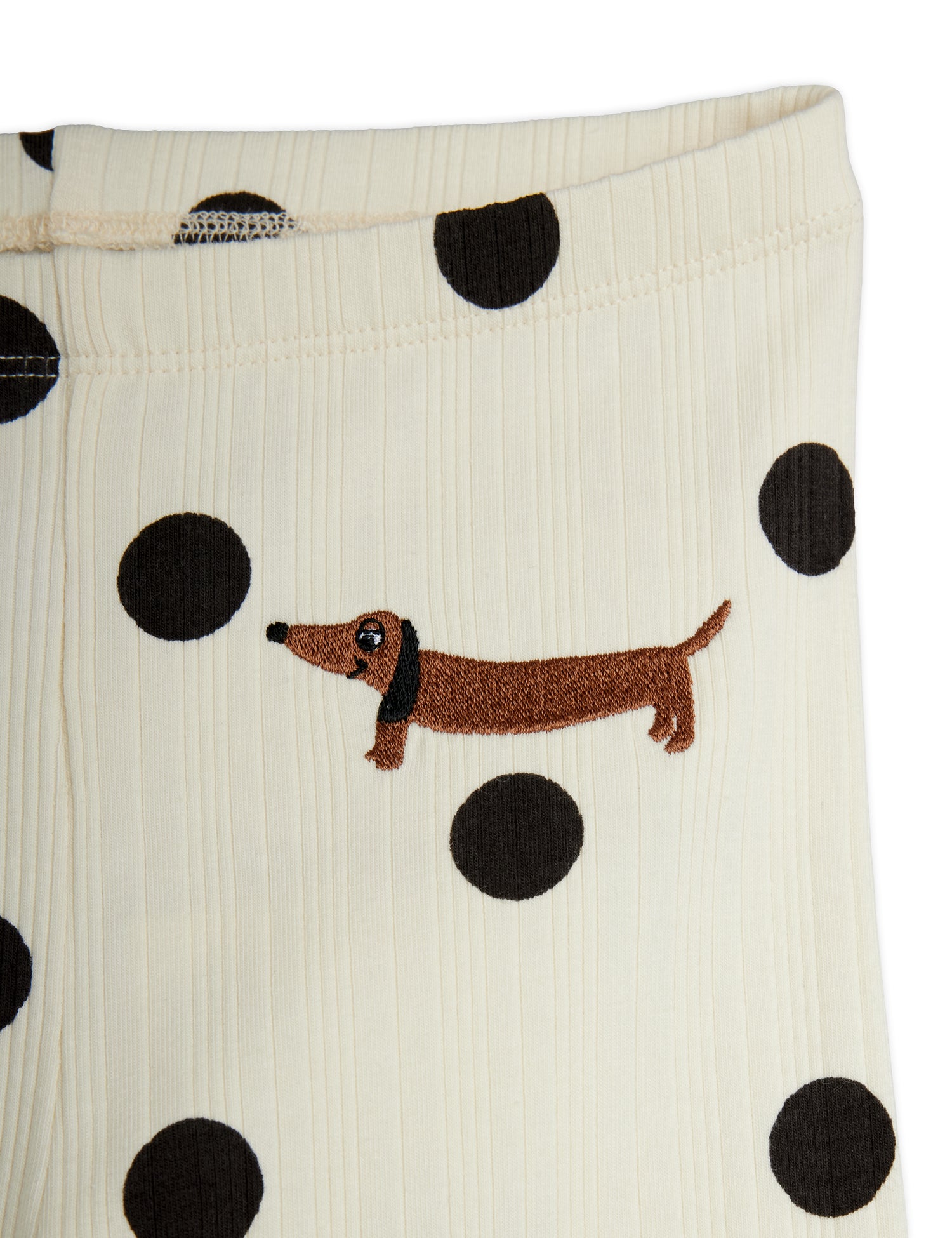 Mini Rodini Dots Aop Dog Flared Trousers - Off White
