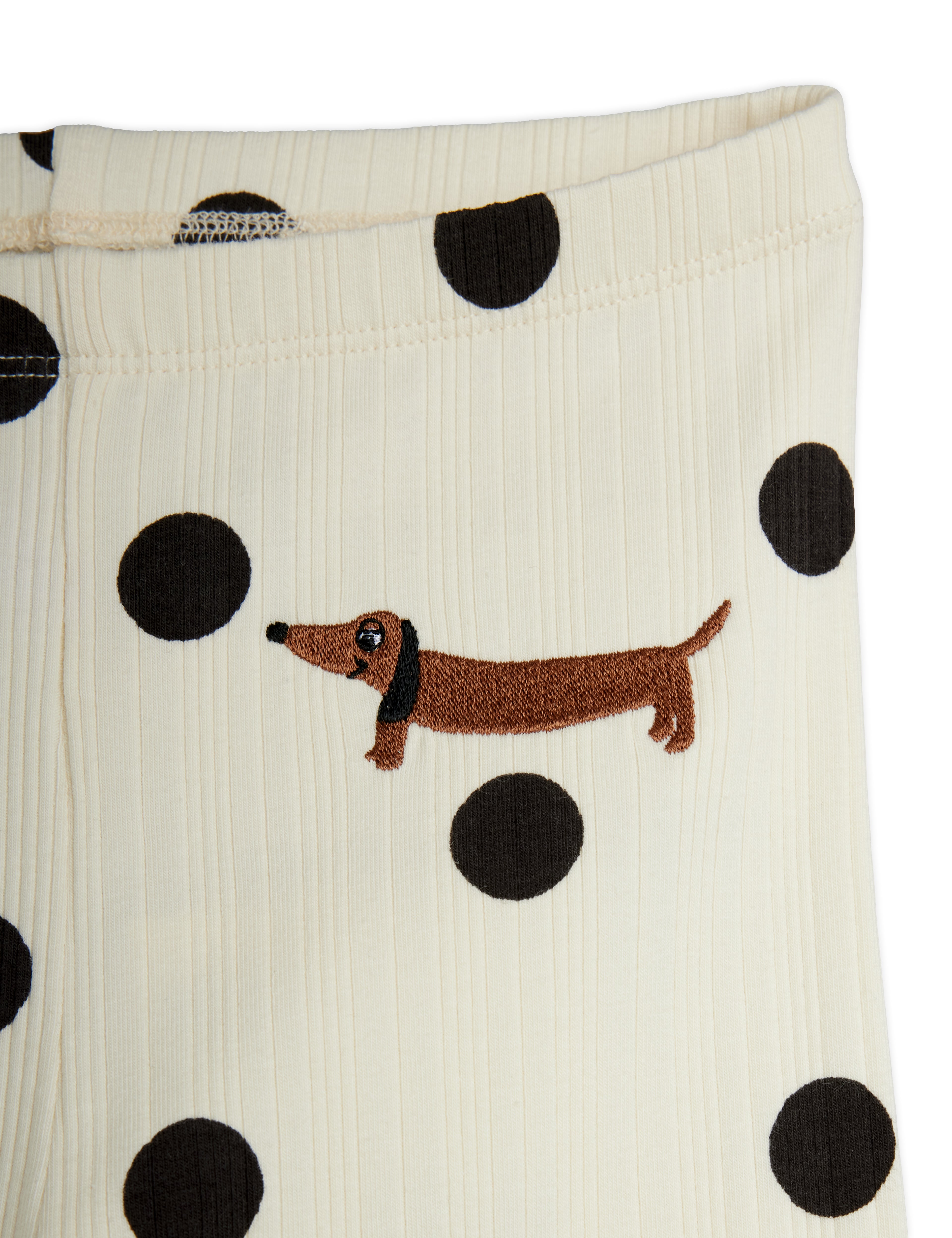 Mini Rodini Dots Aop Dog Flared Trousers - Off White