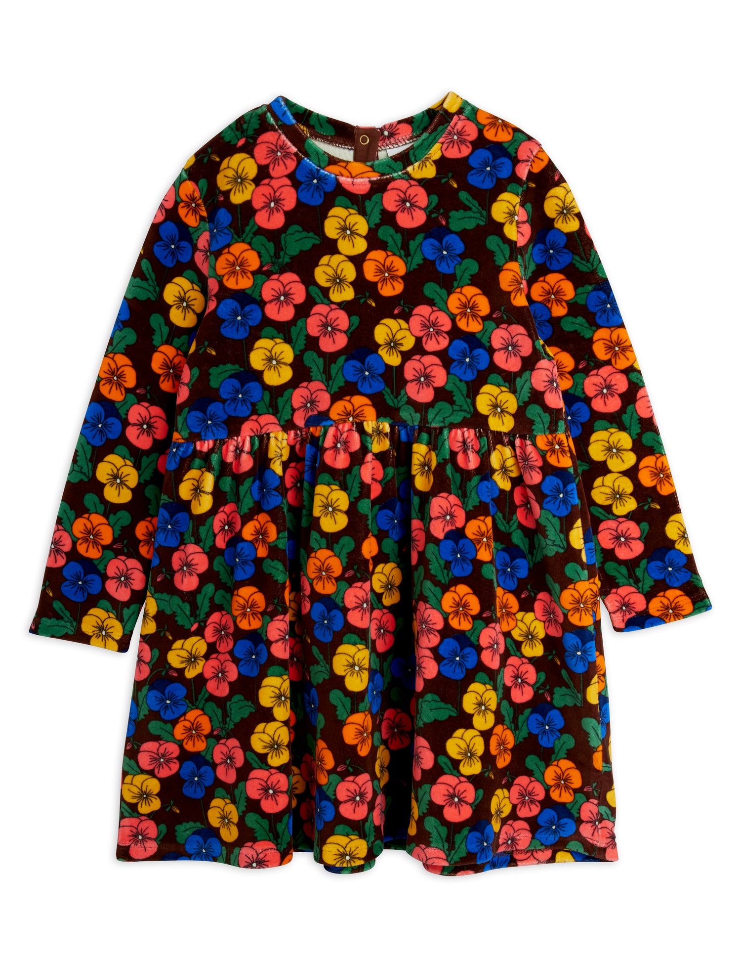 Mini Rodini Violas Aop Velour Dress - Multi