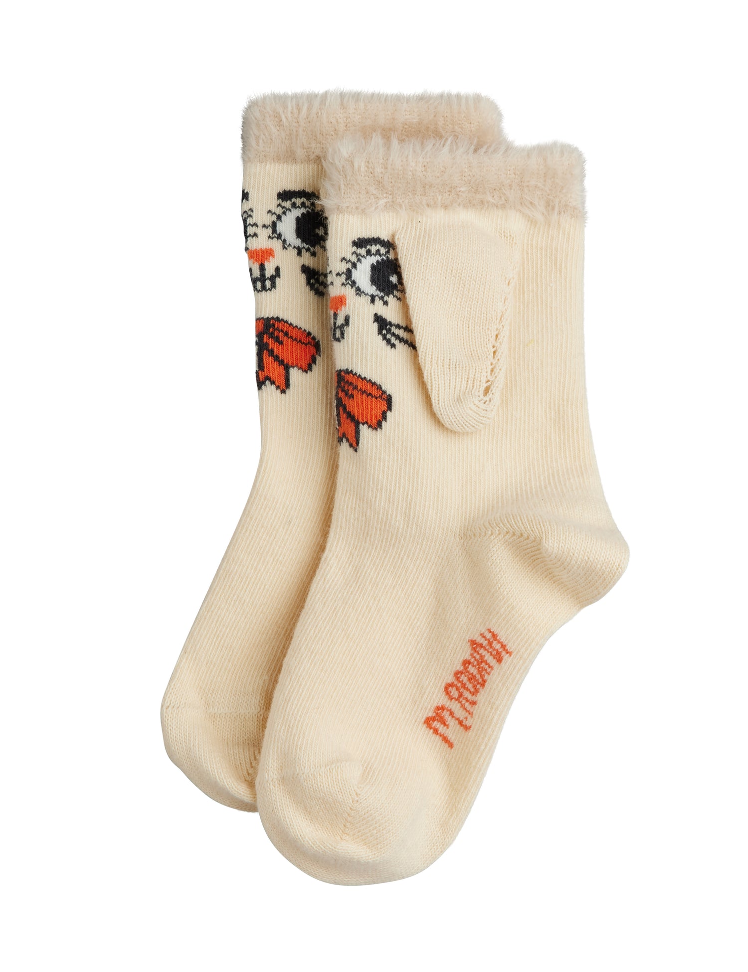 Mini Rodini Rabbit 1 Pack Ear Socks - Off White