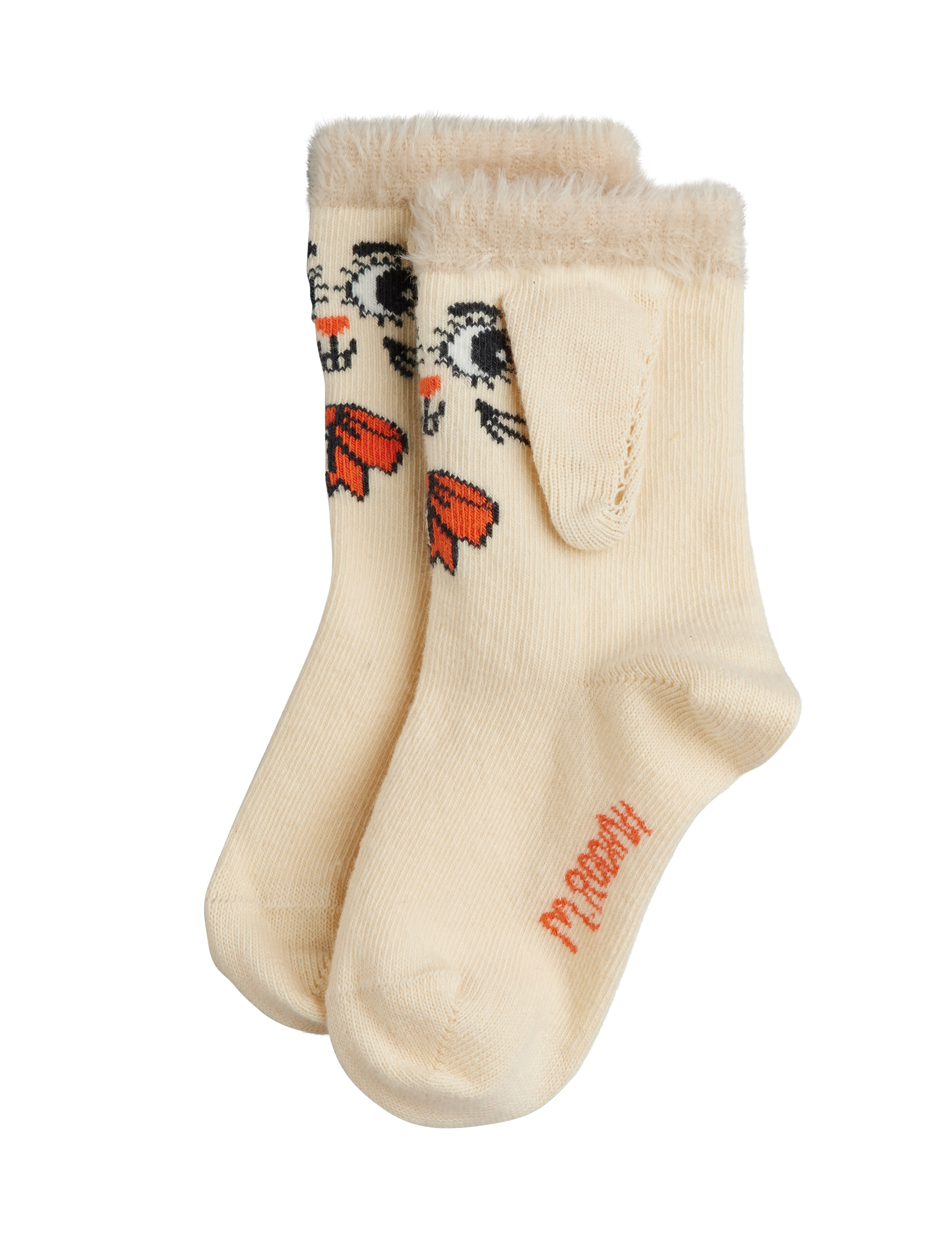 Mini Rodini Rabbit 1 Pack Ear Socks - Off White