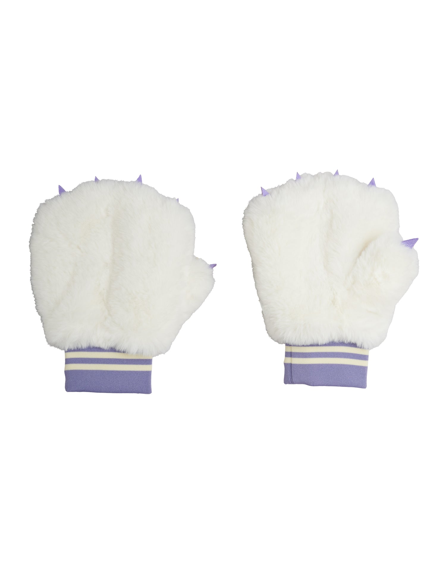 Mini Rodini Faux Fur Mittens - Off White