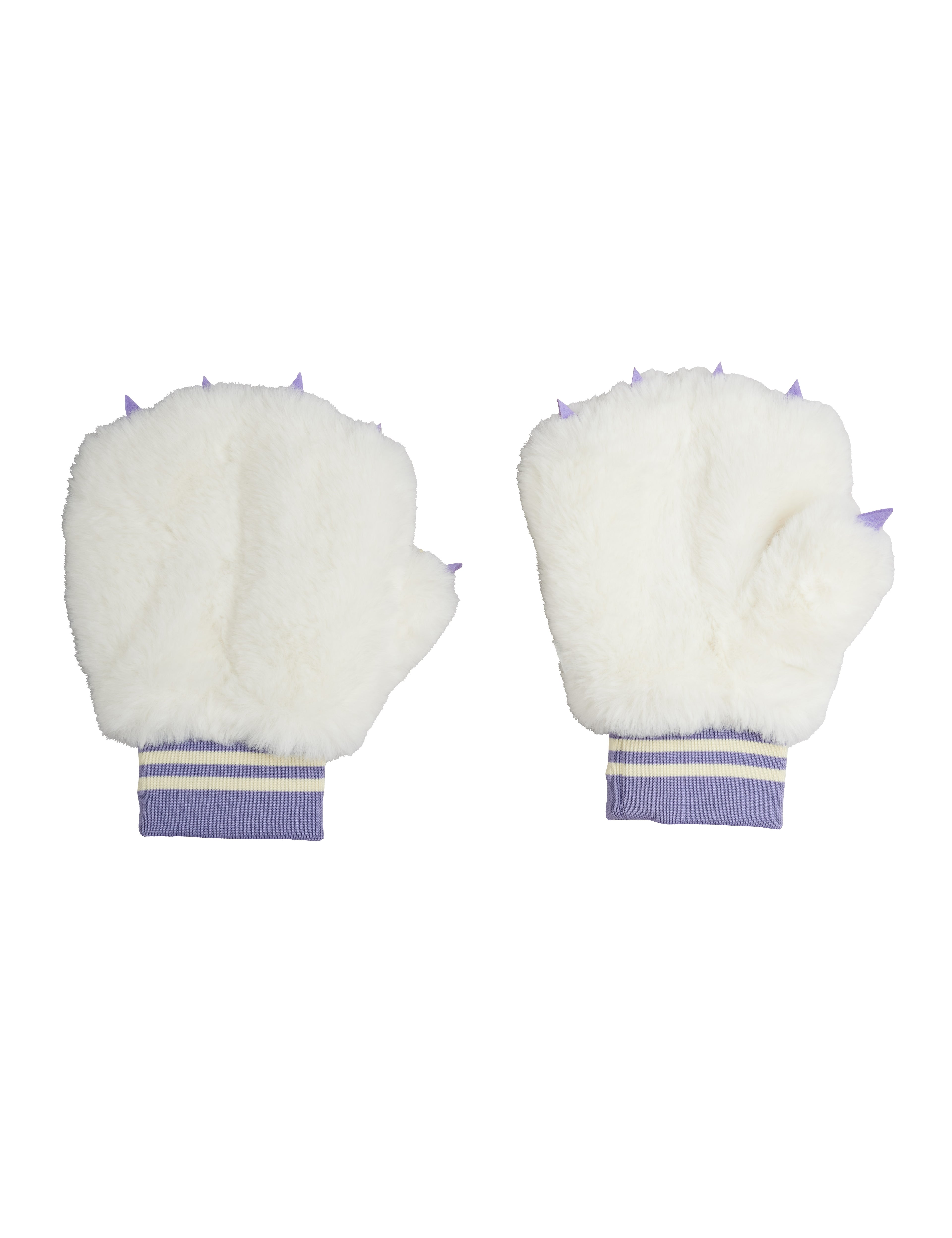 Mini Rodini Faux Fur Mittens - Off White