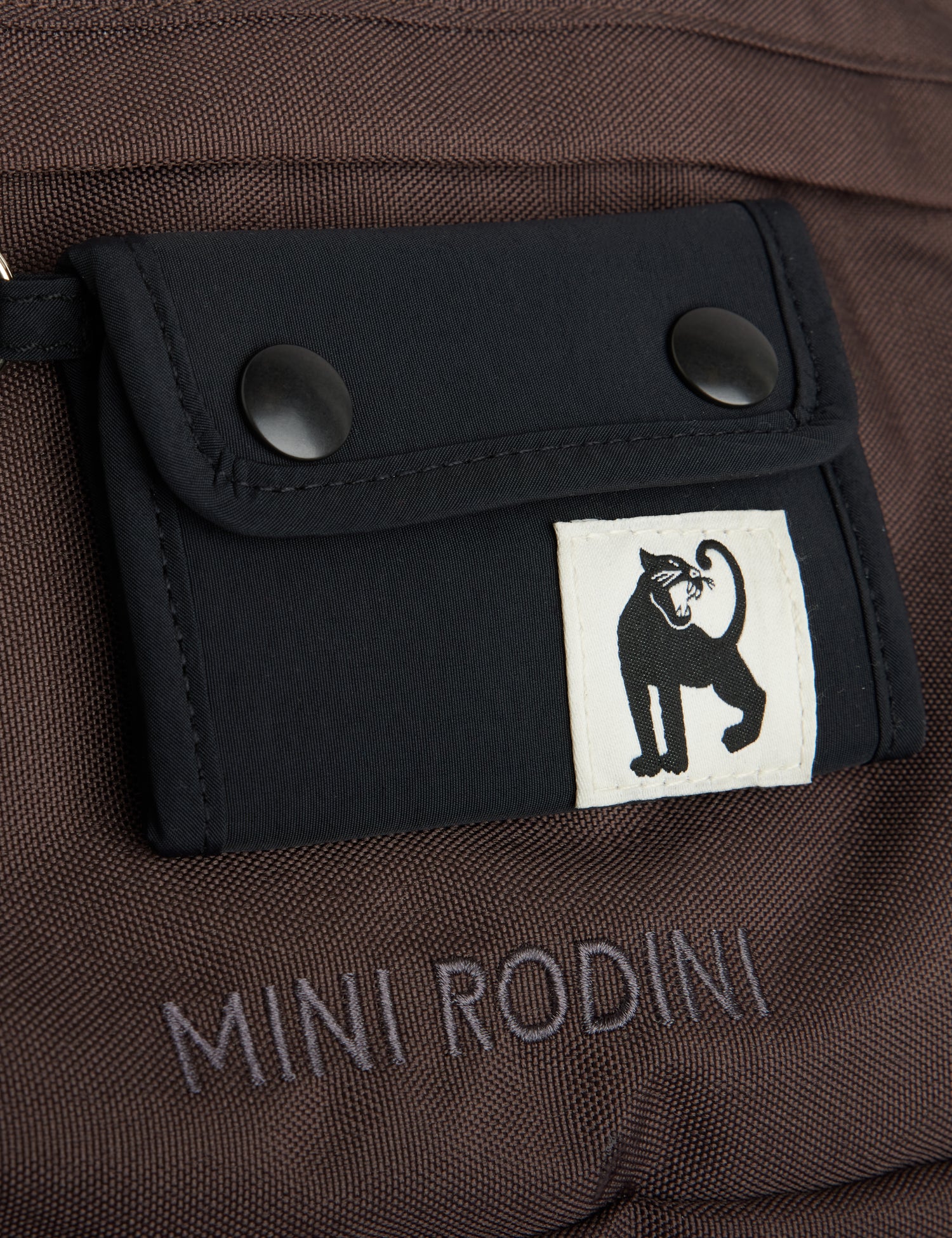 Mini Rodini Panther Emb School Backpack - Brown