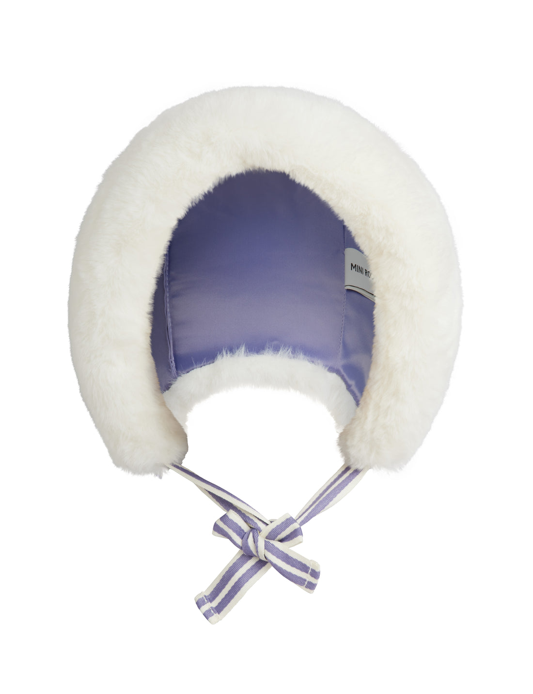 Mini Rodini Faux Fur Fold Up Hat - Off White