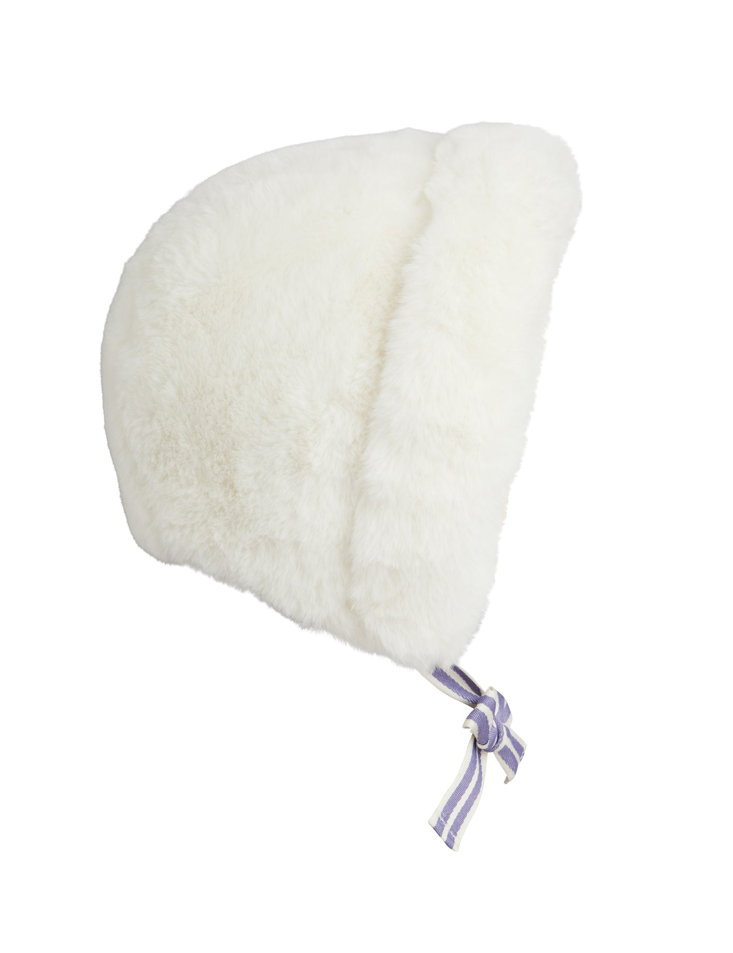 Mini Rodini Faux Fur Fold Up Hat - Off White