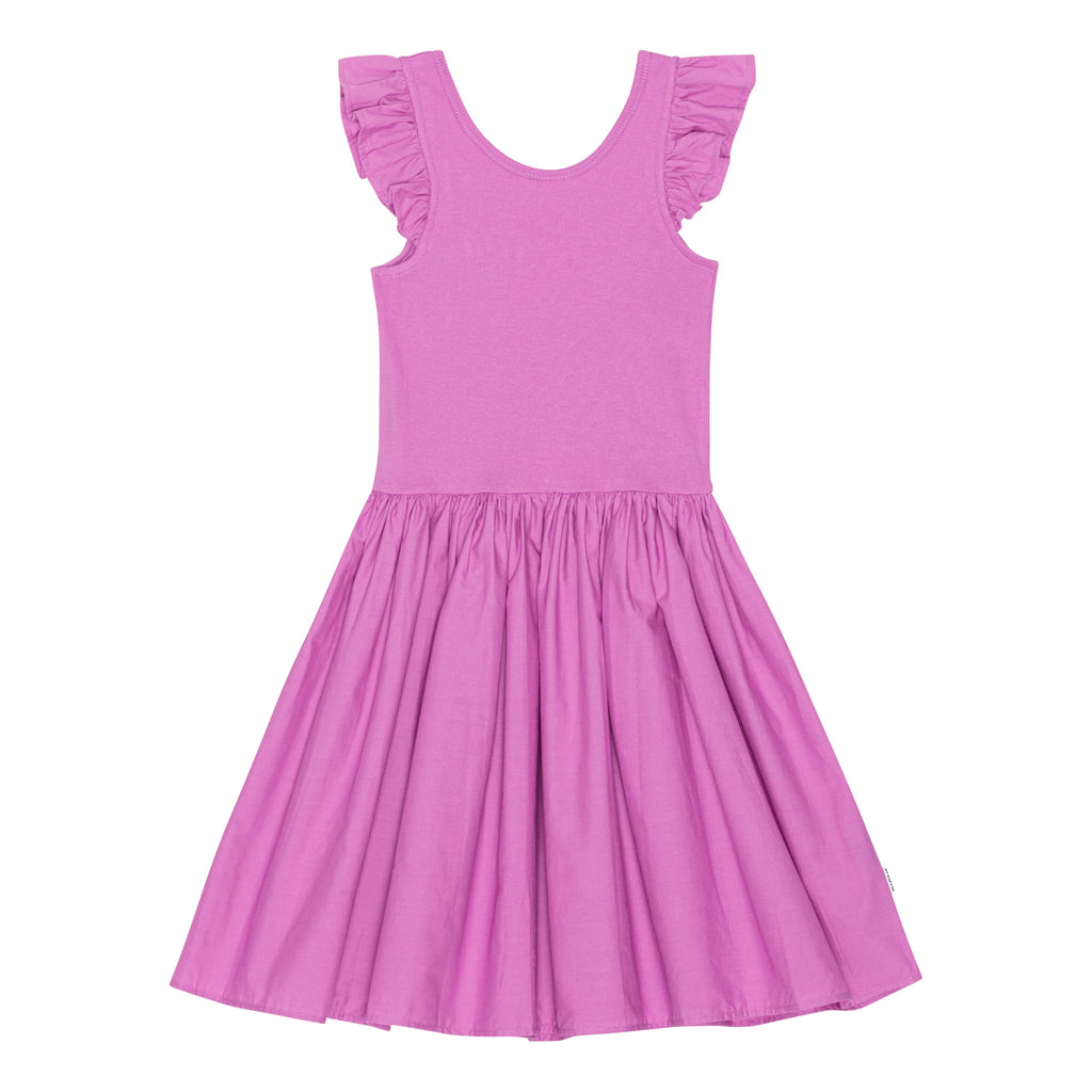 Molo Cloudia Short Sleeve Dress  - Purple Pink