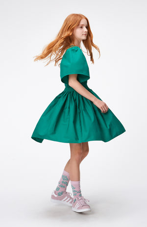 Molo Cally Short Sleeve Dress  - Tennis Green