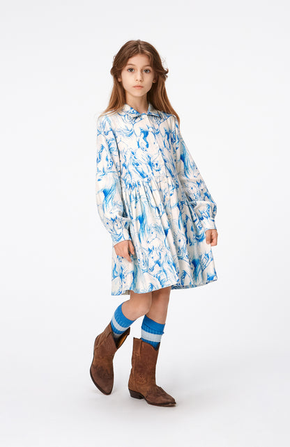 Molo Christy Dress - Blue Horses