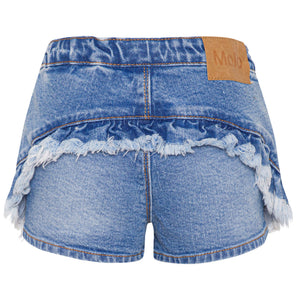 Molo Agnetha Shorts - Washed Denim Blue