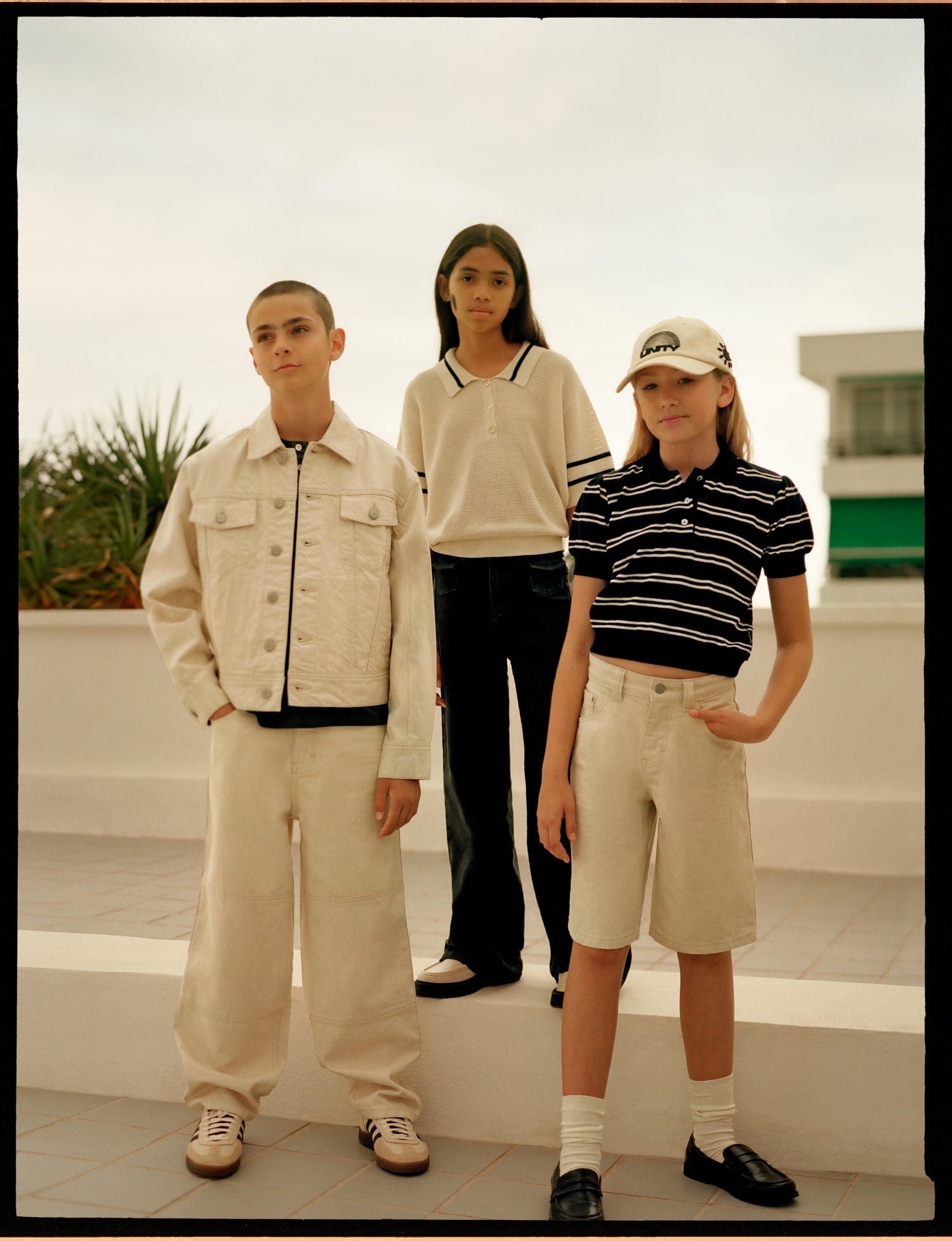 Molo Raki Short Sleeve Polo Shirt - Black Ivory Stripe