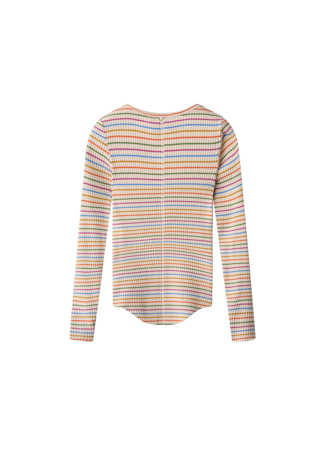 Molo Rochelle Long Sleeve T-shirt - Sand Rainbow