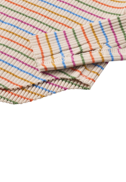 Molo Rochelle Long Sleeve T-shirt - Sand Rainbow