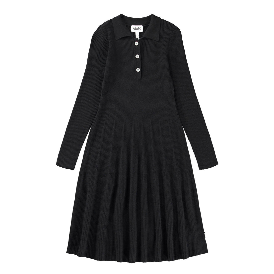 Molo Cecilia Long Sleeve Dress - Black