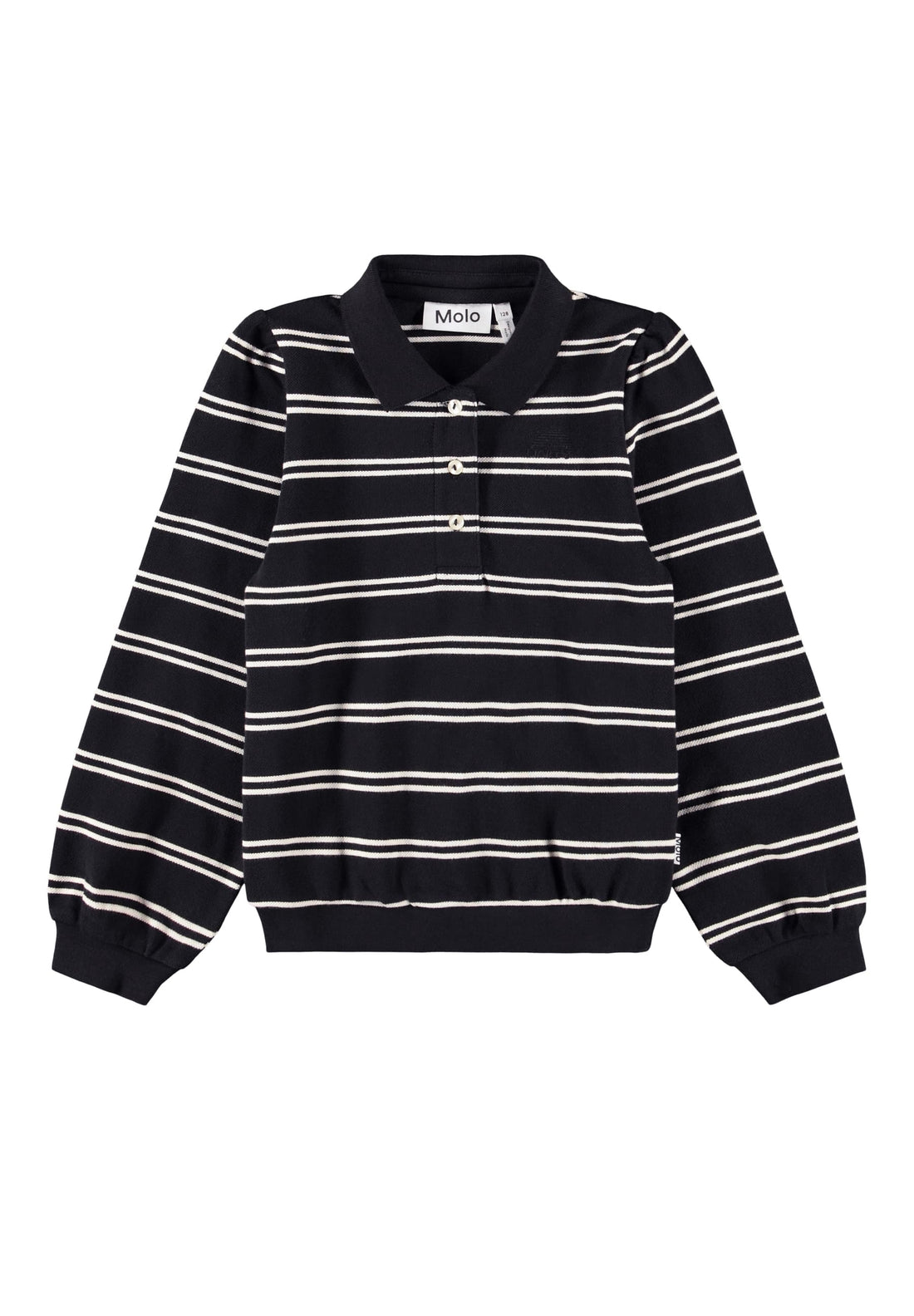 Molo Ravi Polo - Black Ivory Stripe