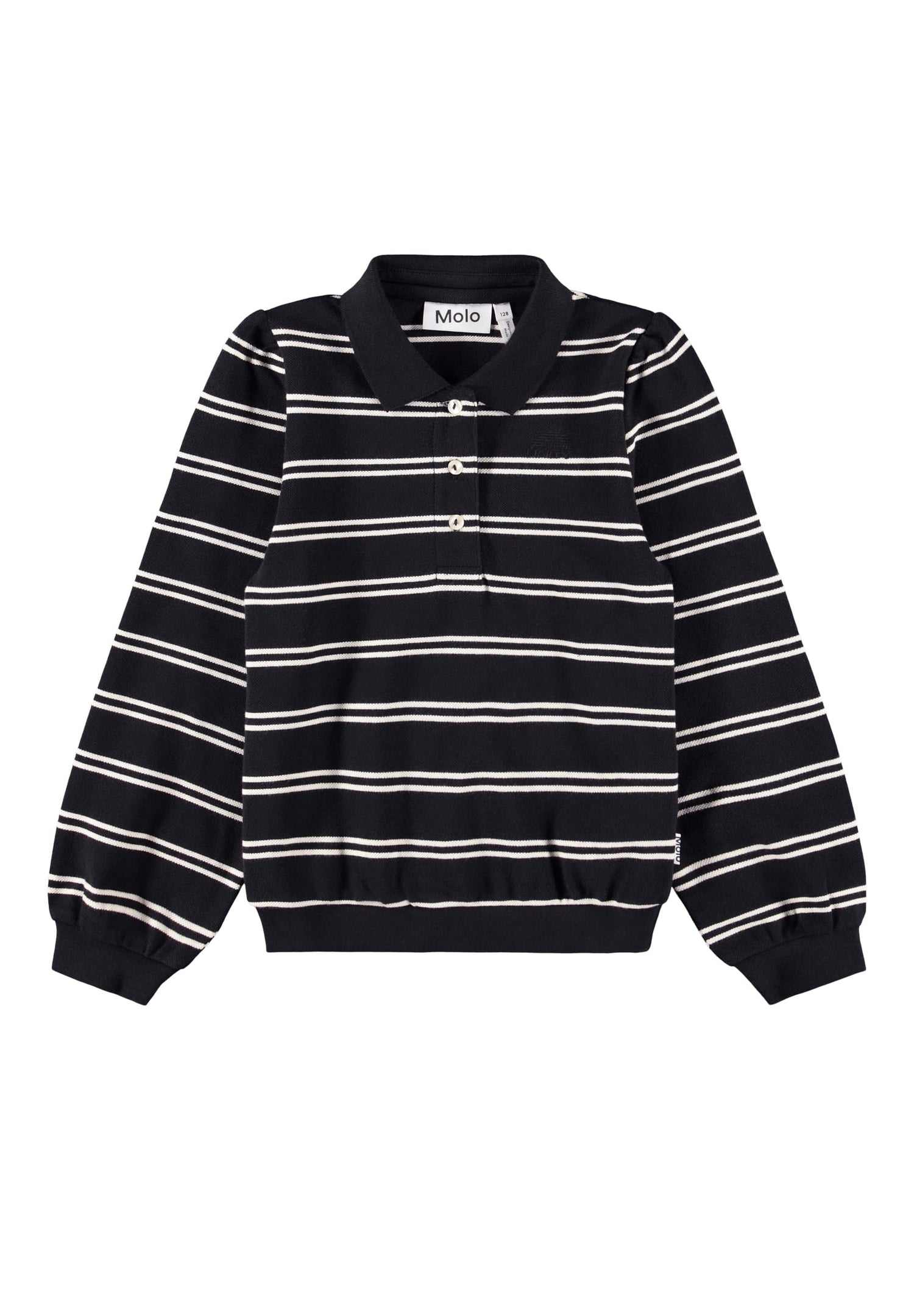 Molo Ravi Polo - Black Ivory Stripe