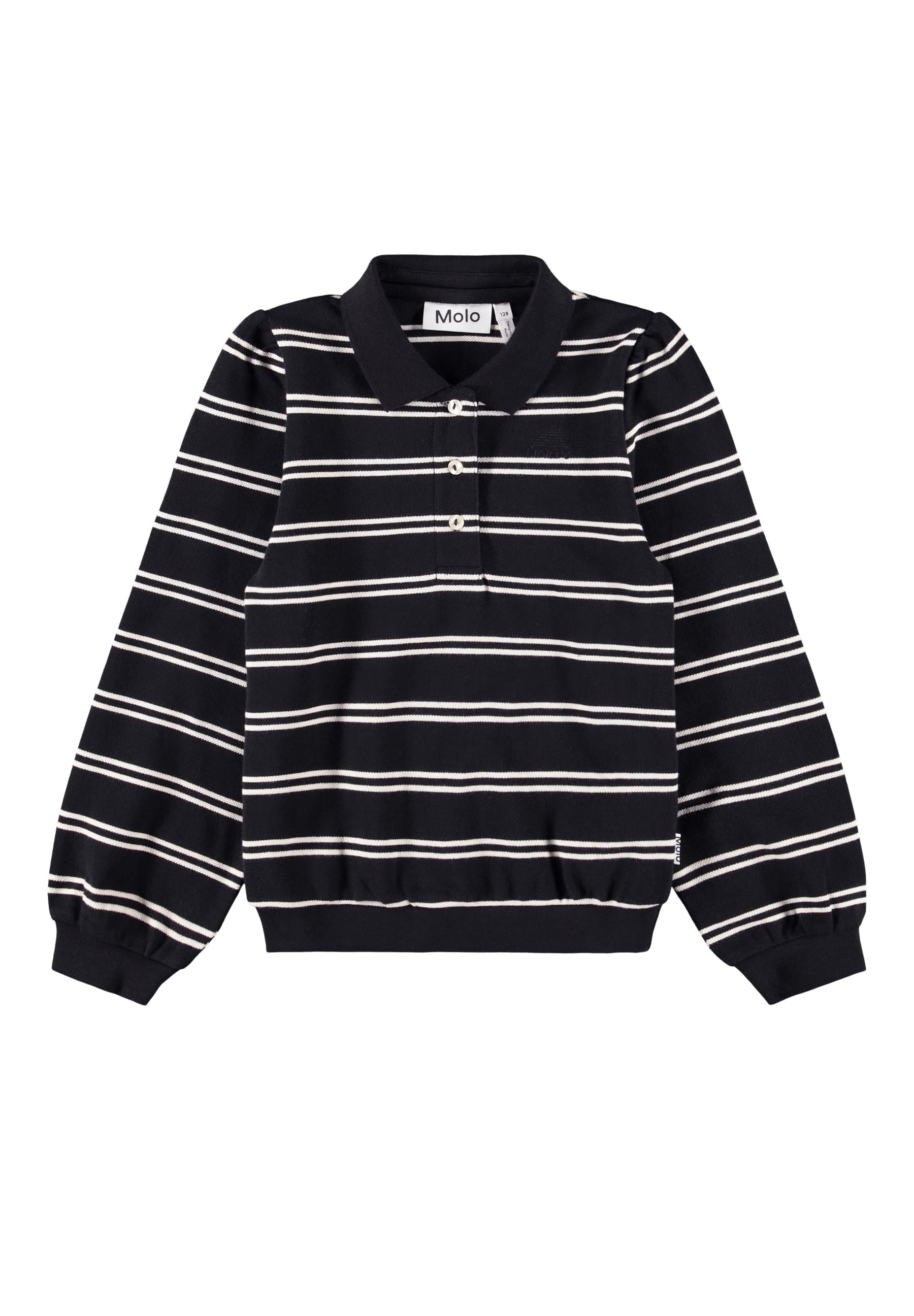 Molo Ravi Polo - Black Ivory Stripe