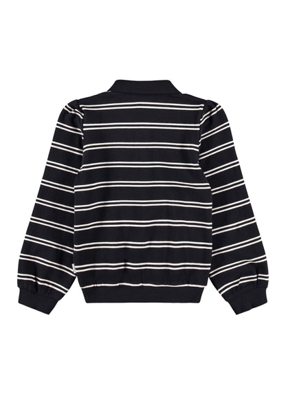 Molo Ravi Polo - Black Ivory Stripe