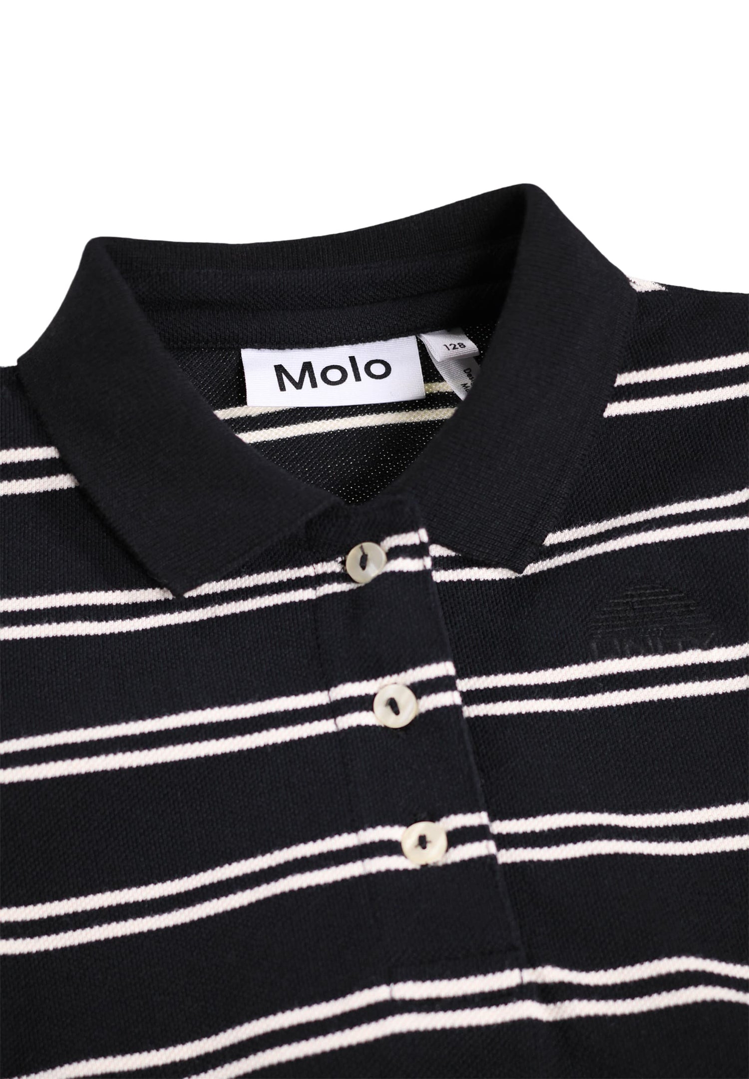 Molo Ravi Polo - Black Ivory Stripe