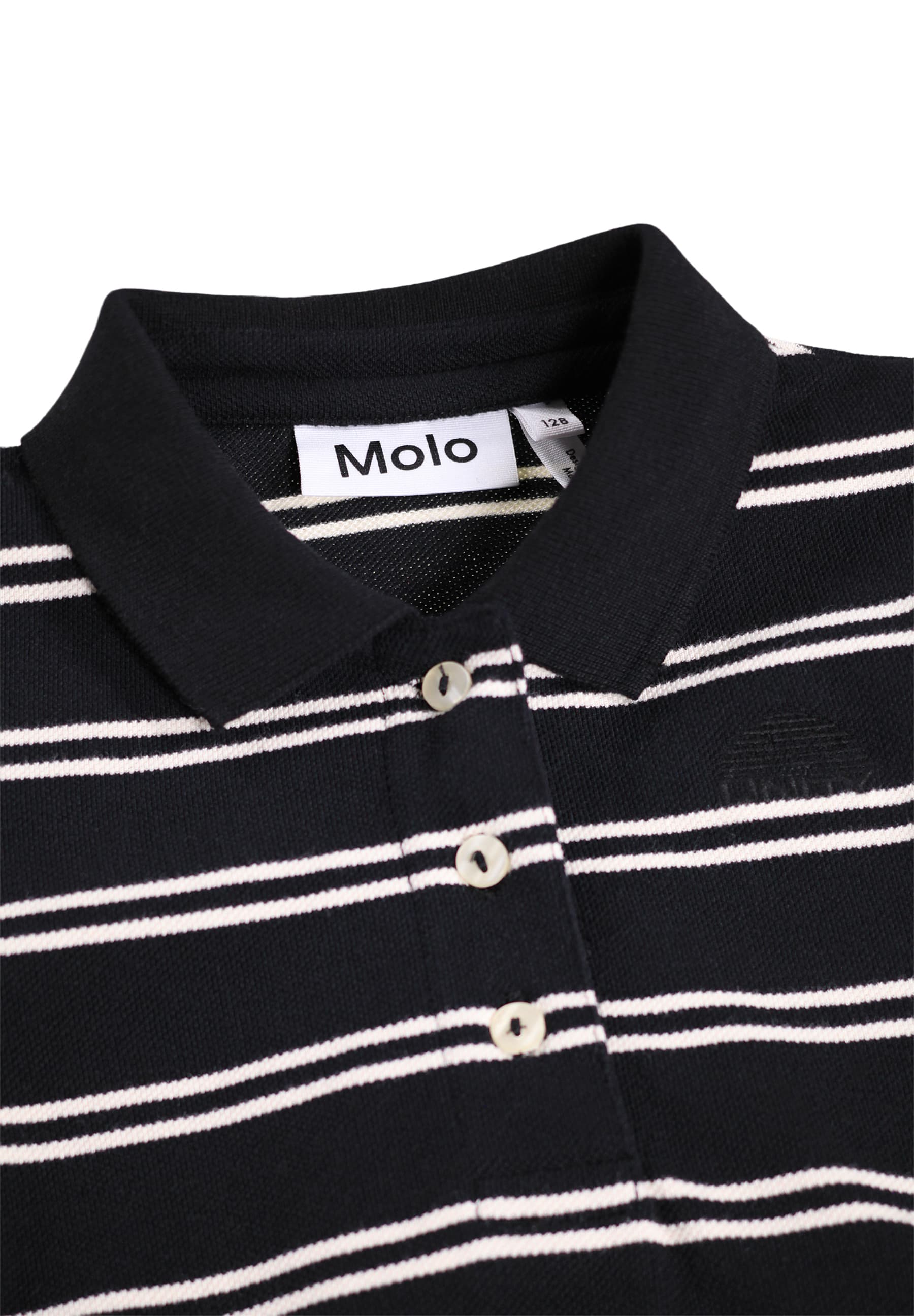 Molo Ravi Polo - Black Ivory Stripe