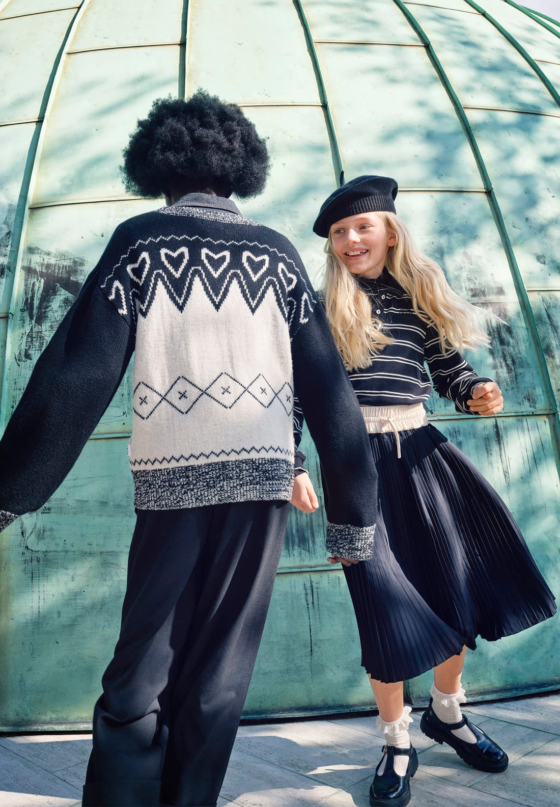 Molo Ravi Polo - Black Ivory Stripe