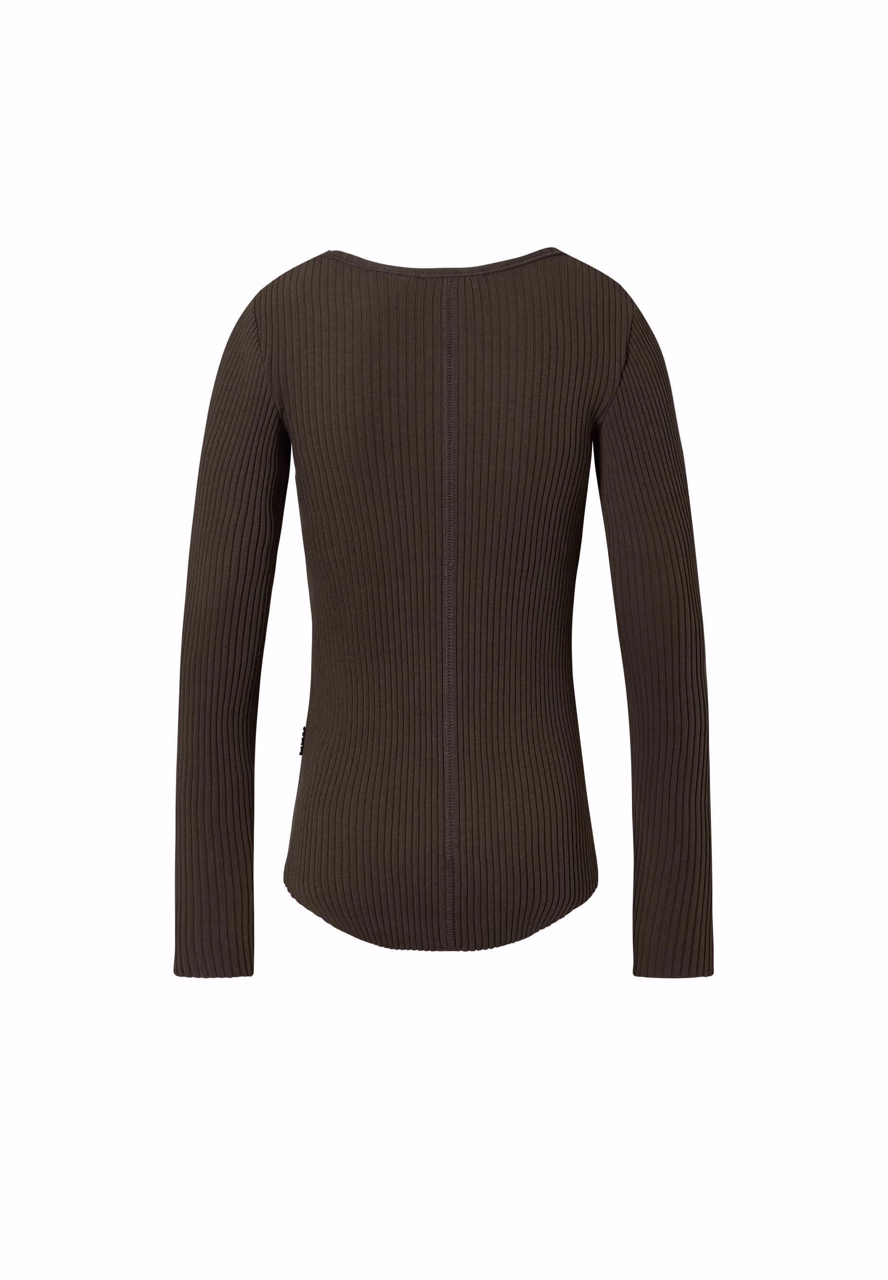 Molo Rochelle Long Sleeve T-shirt - Bark Brown