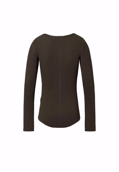 Molo Rochelle Long Sleeve T-shirt - Bark Brown
