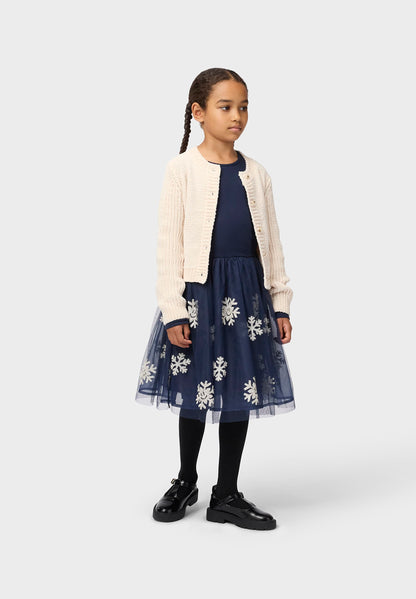 Molo Cyrus Long Sleeve Dress - Snowflakes